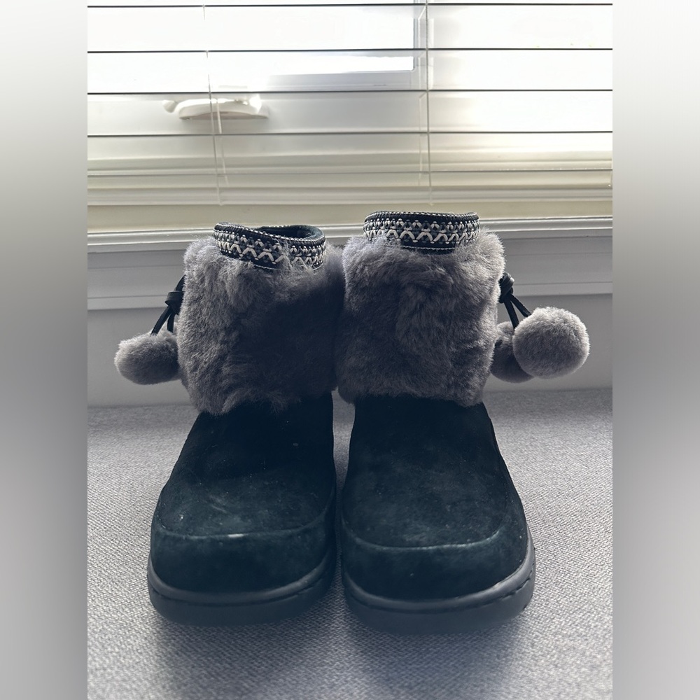 UGG Brie Boots with Pom Poms